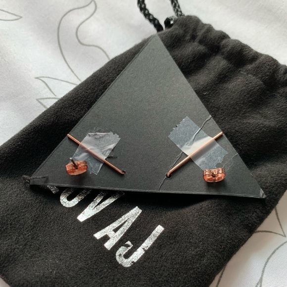 LUV AJ Diamond Kite Crawler Earring Set - Picture 4 of 4